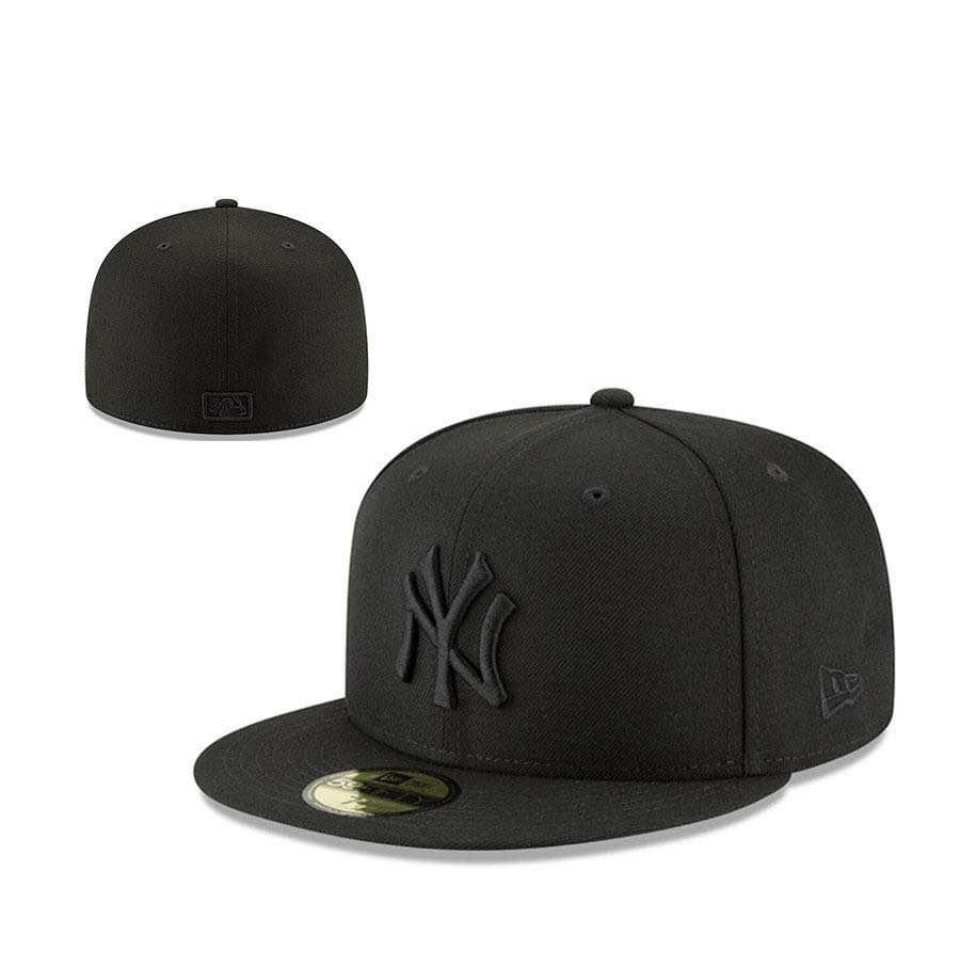 All Black New York Yankees fitted￼