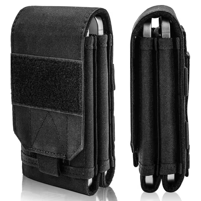 Bentac Tactical Vest Phone Pouch – Dual Cell Phone Holder – Security Utility Pouch
