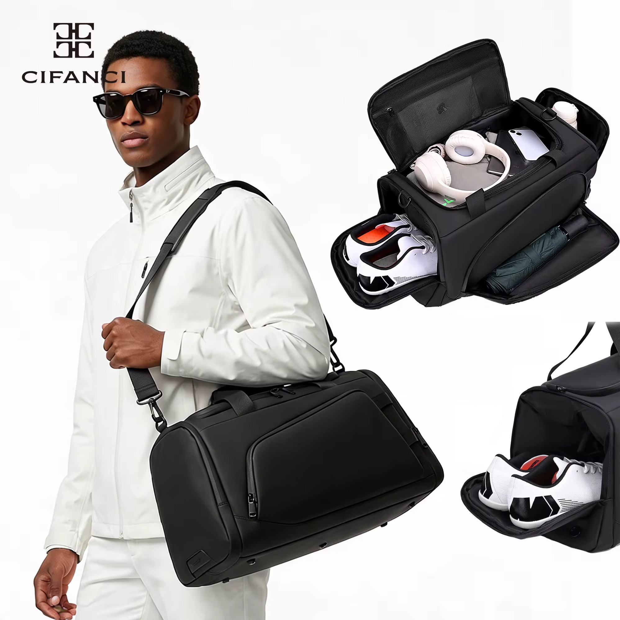 Men’s Large Capacity Travel Duffle Bag – Waterproof Gym & Weekend Bag